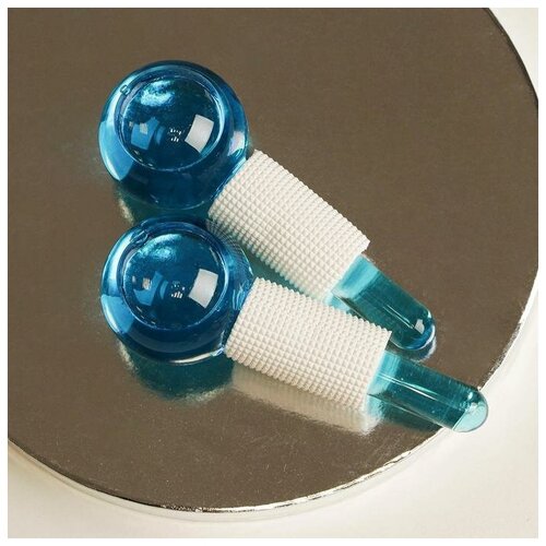 Роллер для лица криосфера Париж диам 5 см Art beauty цвет голубой материал стекло 1078₽