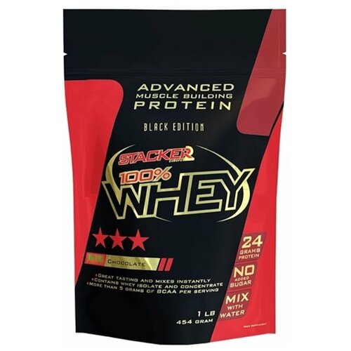 фото Протеин stacker 2 100 % whey protein, 454 гр., шоколад