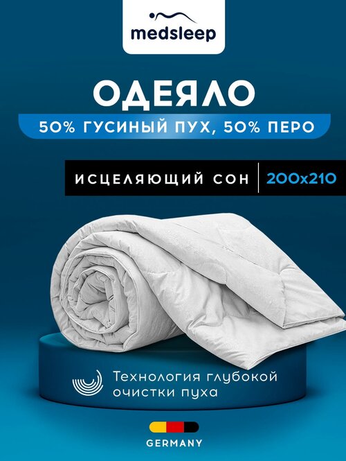 Одеяло Medsleep Landau, теплое, 200 х 210 см, белый