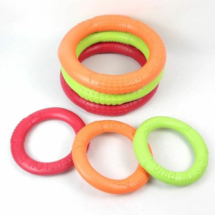 Апортировочное кольцо для собак оранжевое 17,5 см, пуллер, игрушка для фрисби - фотография № 8