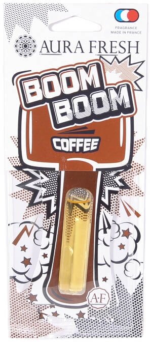Ароматизатор подвесной гелевый "AURA FRESH BOOM BOOM Coffe" (Кофе) AURA FRESH 23302