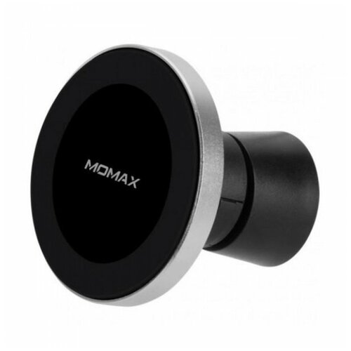 Магнитный держатель MOMAX Q.Mount Magnetic Fast Wireless Charging Car Mount черный/серебряный