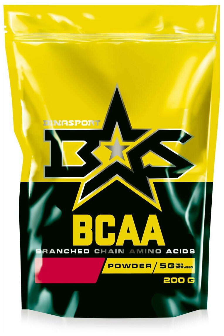 Аминокислоты Binasport "BCAA" БЦАА порошок 200 г с натуральным вкусом