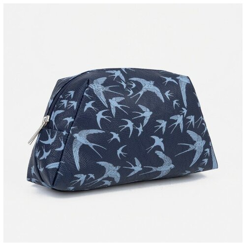 фото Косметичка на молнии, цвет синий/бирюзовый