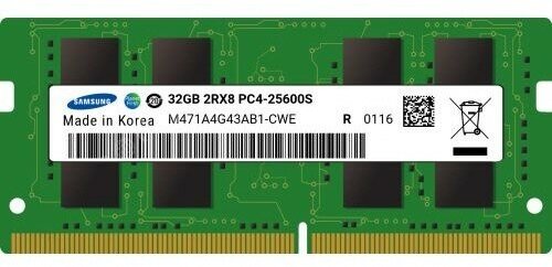 Samsung Модуль памяти DDR4 32Gb 3200MHz M471A4G43AB1-CWE OEM PC4-25600 CL19 SO-DIMM 260-pin 1.2В original single rank