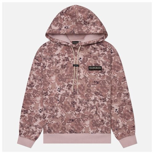 Женская толстовка Napapijri Earth Hoodie All Over Print розовый, Размер XS