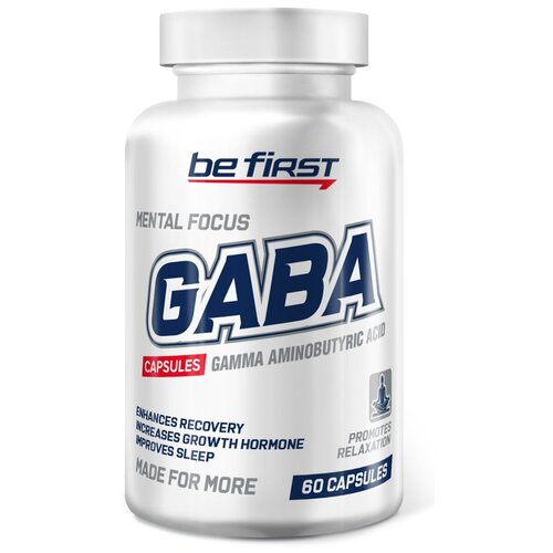 Аминокислотный комплекс Be First GABA Capsules, без вкуса, 60 шт. аминокислотный комплекс be first citrulline malate capsules без вкуса 120 шт