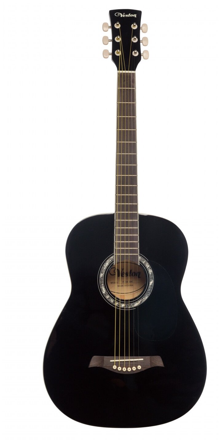 VESTON F-38 BK - акустическая гитара 38", цвет: чёрный