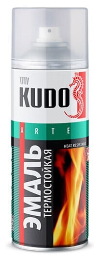 Kudo Эмаль аэрозоль термостойкая белая 520 мл 1/12 5003 585305 .