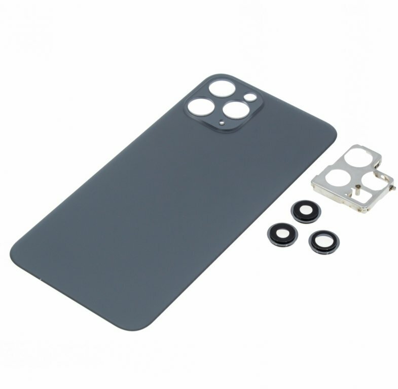 Задняя крышка для Apple iPhone 11 Pro (в сборе со стеклом камеры) серый AAA