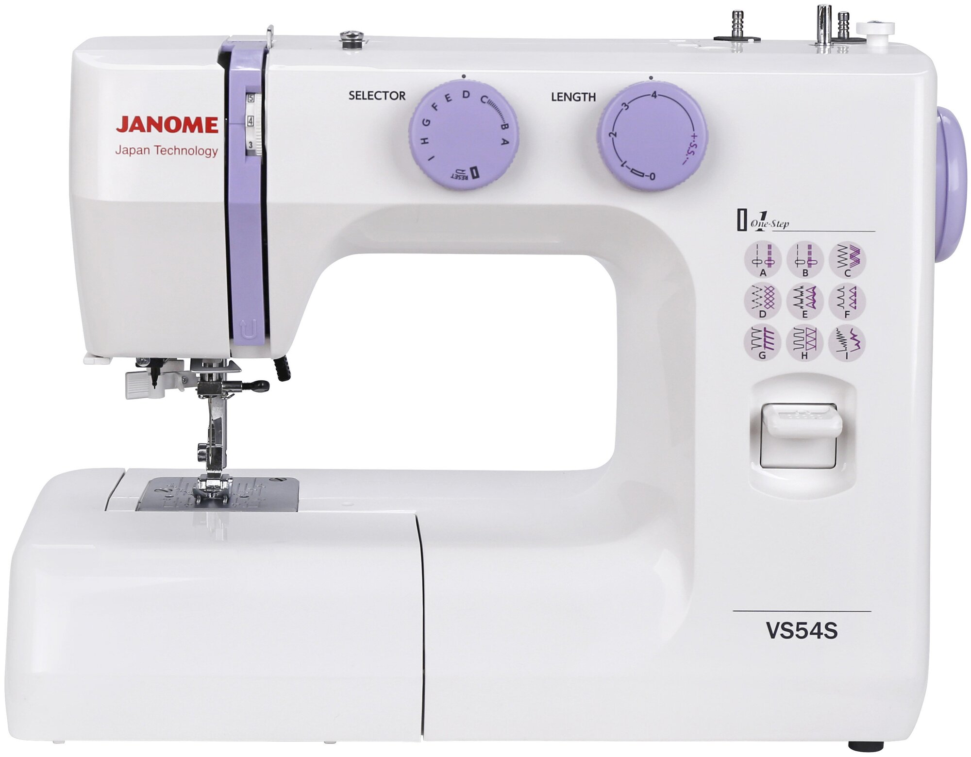 Швейная машина Janome VS 54S, бело-сиреневый