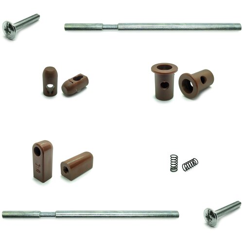 Механизм подъёма-опускания передней спинки детской кровати с кнопкой КНОПКА-157 коричневый