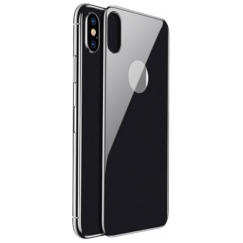 Защитное стекло Baseus 4D Back Tempered Glass Film для Apple iPhone X для Apple iPhone X, Apple iPhone Xs, 1 шт., серый