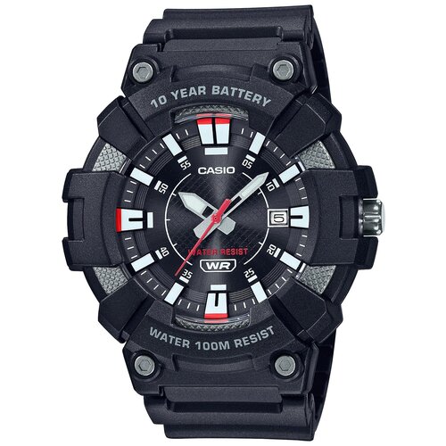 Наручные часы CASIO Collection MW-610H-1A, черный, красный