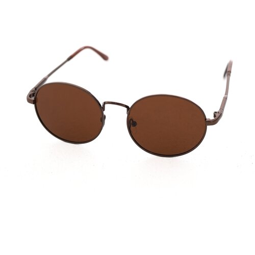 Солнцезащитные очки мужские женские / Солнечные очки / Поляризация / Очки от солнца / Коллекция 2023 / Панто брендовые / In Touch P9010, коричневые