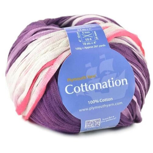 фото Пряжа ленточная cottonation 100% хлопок, 240м./100гр, col.792 plymouth yarn
