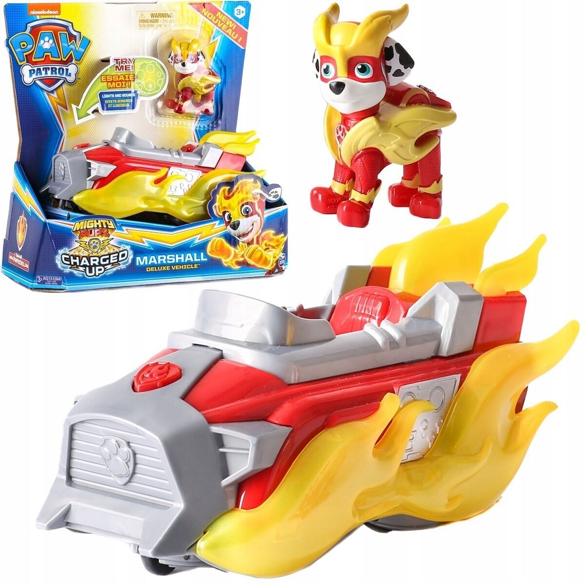 Фигурка PAW PATROL Мега Щенки Электролапы Машинка со щенком Маршалл [6056841] - фото №8