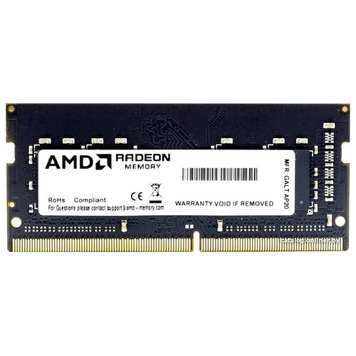 Оперативная память AMD Radeon R9 Gaming Series 16 ГБ DDR4 3200 МГц SODIMM CL22 R9416G3206S2S-UO оперативная память amd radeon r9 gaming series 8 гб ddr4 3200 мгц sodimm cl22 r948g3206s2s u