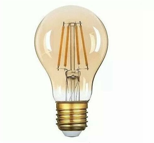 Лампа светодиодная филамент GLDEN-A60S-10W-230V-E27-6500K золотая (10шт) General