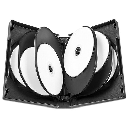 Коробка DVD Box для 10 дисков, черная глянцевая, упаковка 5 штук.
