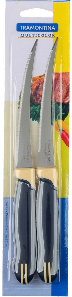 Набор ножей кухон. Tramontina Multicolor (23512/215) компл.:2шт синий - фото №15