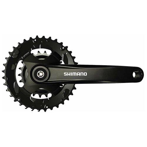 фото Шатун shimano mt101 175мм 36/22 для 2*9 ск без защиты черный efcmt1012e62xl