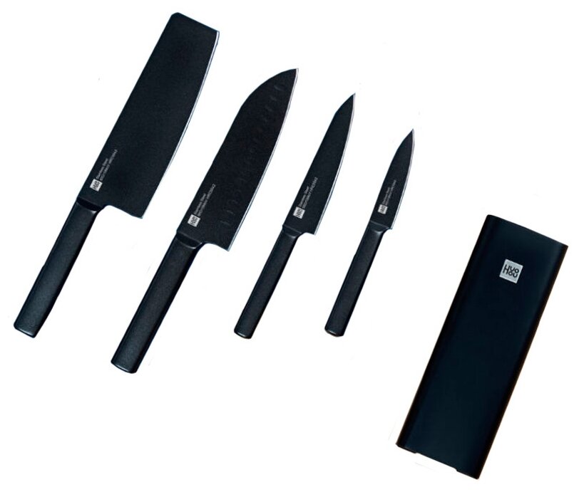 Набор Xiaomi Heat Cool Black, 4 ножа с подставкой