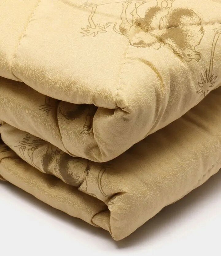 Одеяло Евро (200х220 см) облегченное из верблюжьей шерсти - фотография № 2