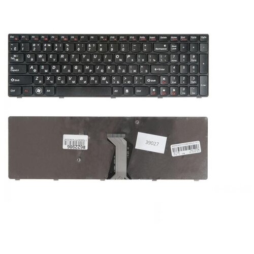 25-011741 Клавиатура ZeepDeep для ноутбука Lenovo IdeaPad Y570 Y570A Y570D Y570G Y570M Y570N 570I Y570NT Y570P черная с рамкой гор Enter 794₽