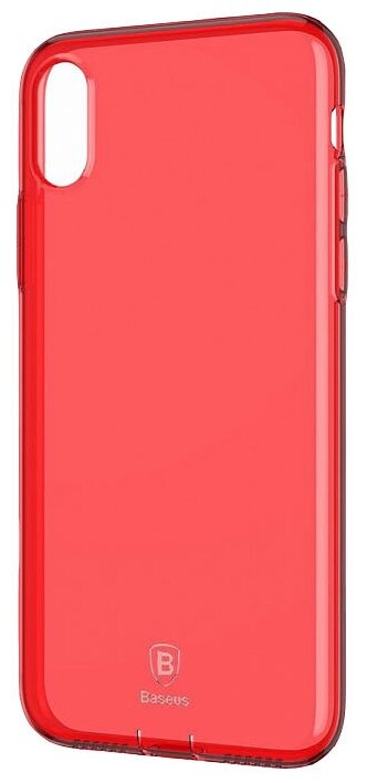 Накладка iPhone X Simple (With-Pluggy) Baseus Transparent Red