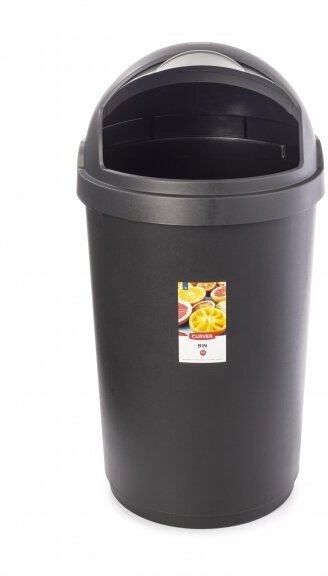 Контейнер CURVER Bullet bin 174987, 50 л черный/серебристый 39.1 см 32 см 50 л 74.1 см - фотография № 4