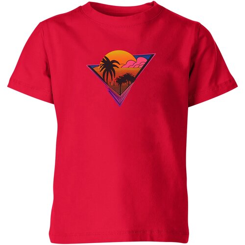 Футболка Us Basic, размер 10, красный мужская футболка retrowave лето пальмы m черный