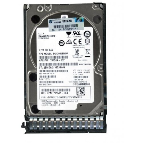 Жесткий диск HP 1FF200-035 12Tb 10000 SAS 25 HDD 3683000₽
