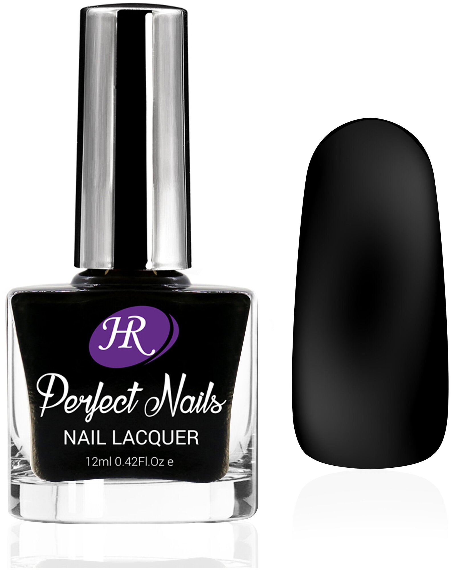 Лак для ногтей Holy Rose "Perfect Nails" тон №02 черный, 12 мл