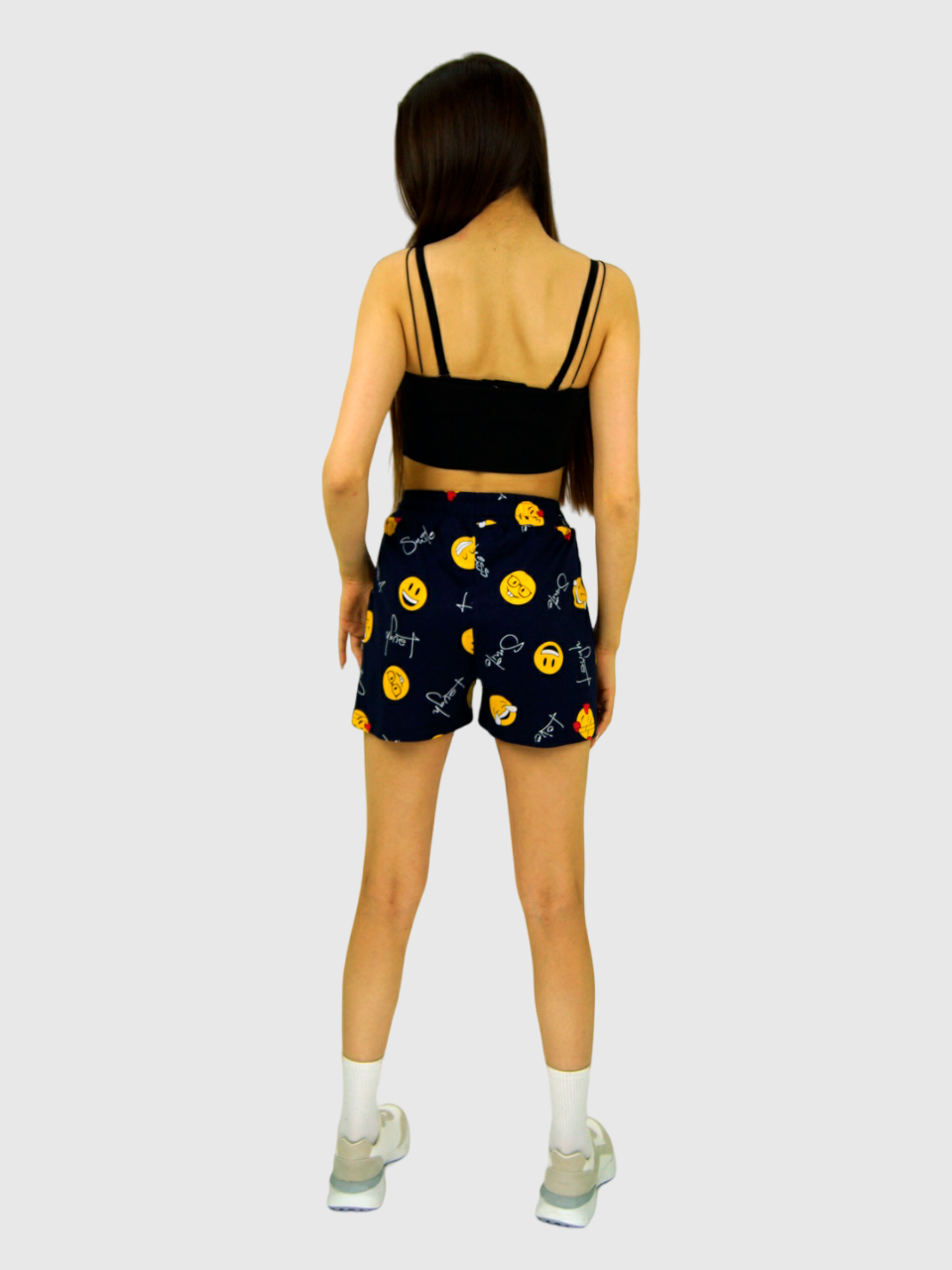 Женские шорты ARISTARHOV Смайлик желтый, синий, размер 58 - фотография № 18