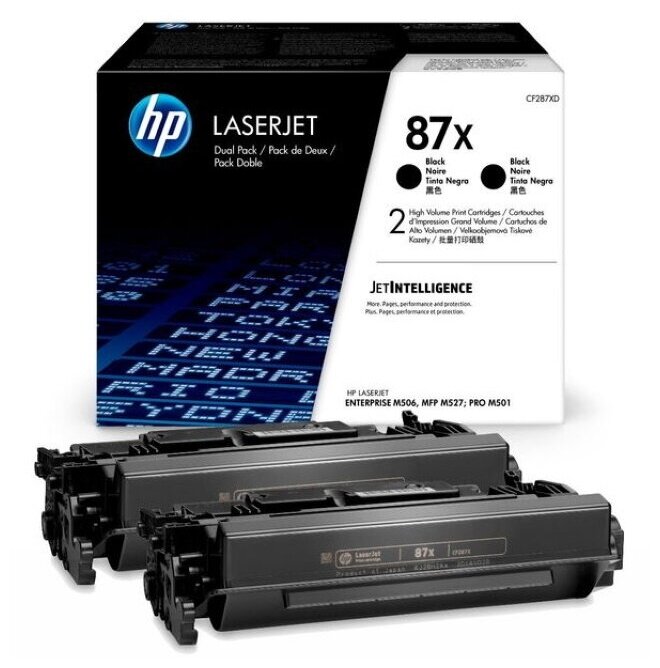 Двойная упаковка картриджей HP 87X черный [cf287xd] - фото №8