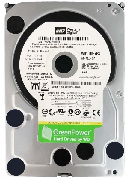 Жесткий диск Western Digital WD1000FYPS 1Tb SATAII 3,5" HDD