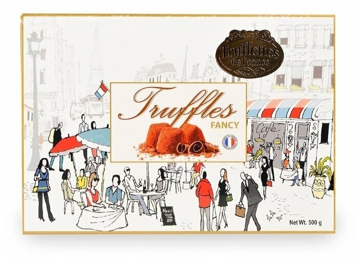 Подарочный набор Chocmod Truffettes de France Fancy Конфеты трюфель Париж в новогодней упаковке, 500г - фотография № 1