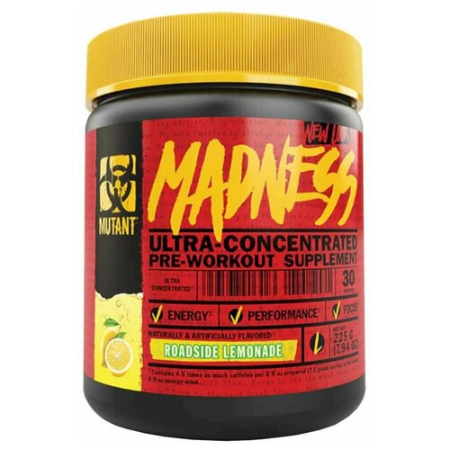 Предтренировочный комплекс Mutant Madness roadside lemonade 225 г 1 шт. предтренировочный комплекс mutant madness 225 г лимонад