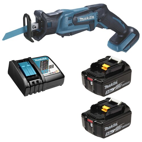 Пила сабельная аккумуляторная 50мм 18В Li-Ion 2x5Ач зу Makita DJR185RTE 3353000₽