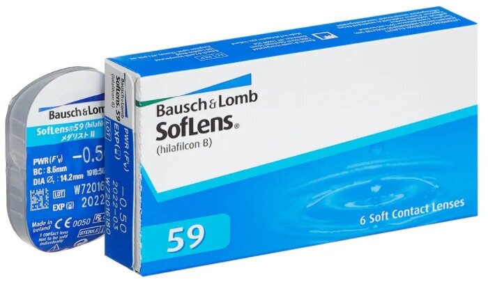 Контактные линзы плановой замены soflens 59 6 шт 8,6, -1,50 bausch+lomb Bausch & Lomb - фото №2