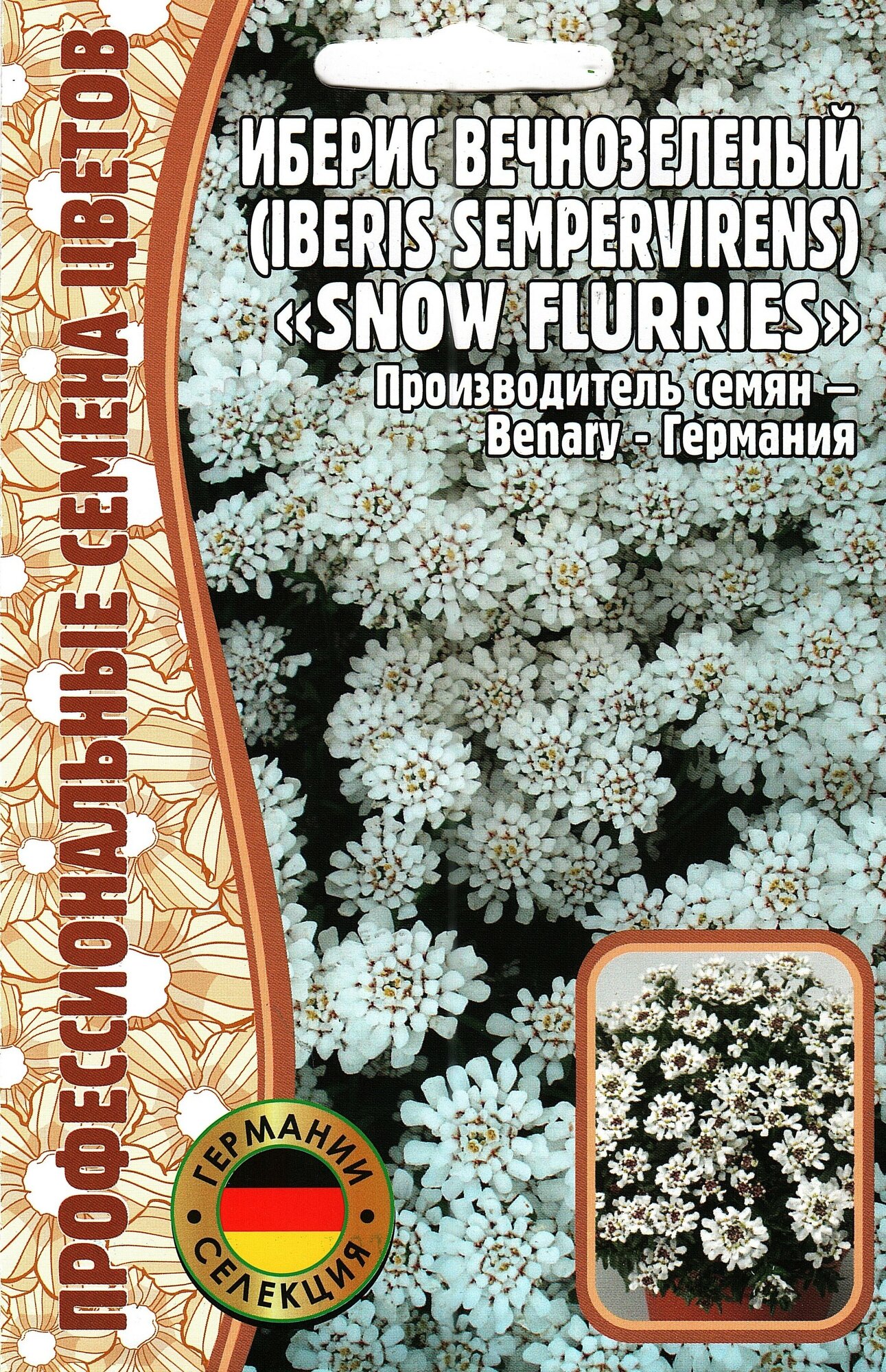 Иберис вечнозелёный SNOW FLURRIES, многолетник ( 1 уп: 5 семян )