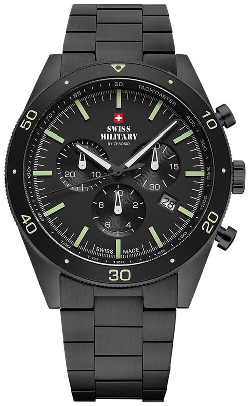 Наручные часы SWISS MILITARY BY CHRONO Chrono, зеленый, черный