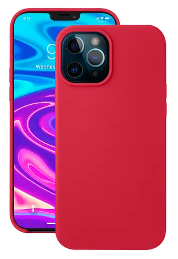 Накладка силикон Deppa Liquid Silicone для Apple iPhone 12 Pro/12 Красный арт.87780