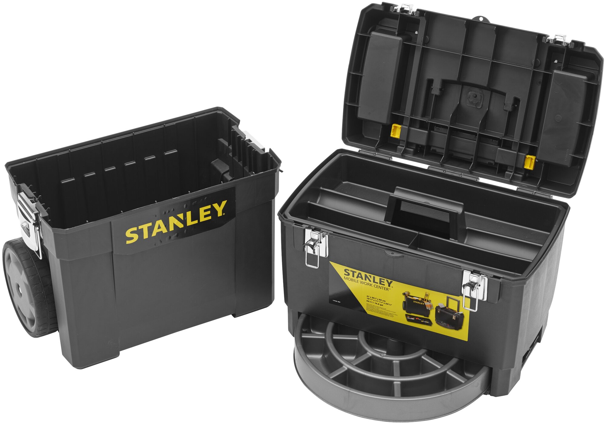 Ящик для инструмента Stanley 2 в 1, на колесах, с органайзерами 1-93-968 1-93-968 . - фотография № 4