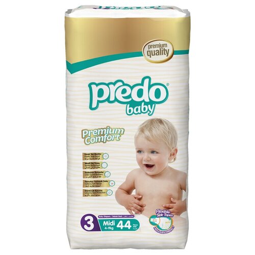 Predo подгузники Premium Comfort, 44 шт., белый