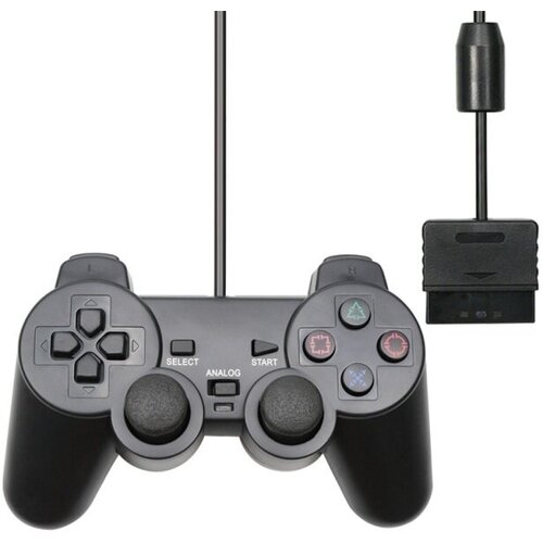 Геймпад для PlayStation 2 Dual Черный Совместим с PS2 59000₽