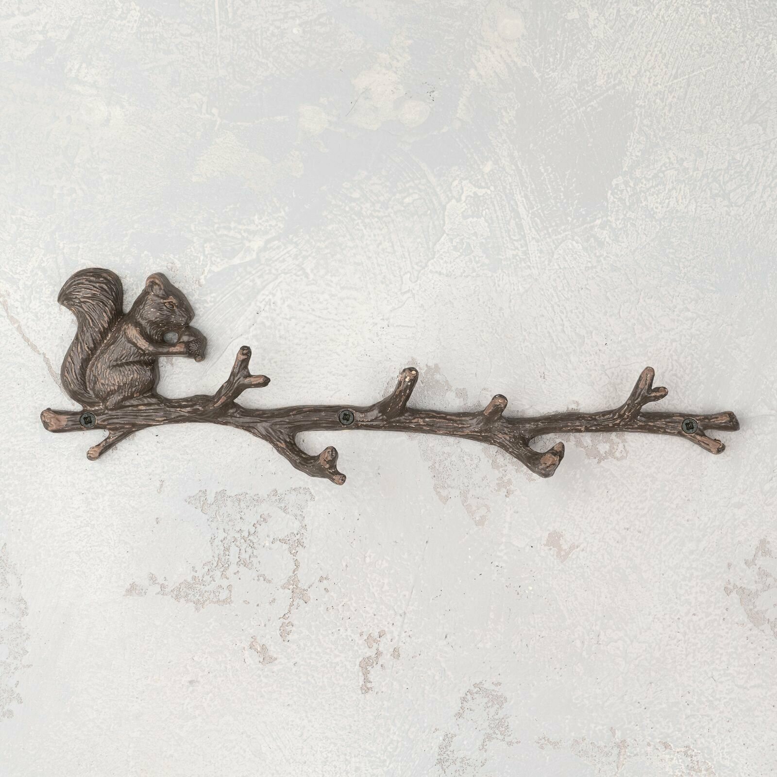 Настенная вешалка Coat Holder Squirrel On Branch - фотография № 2