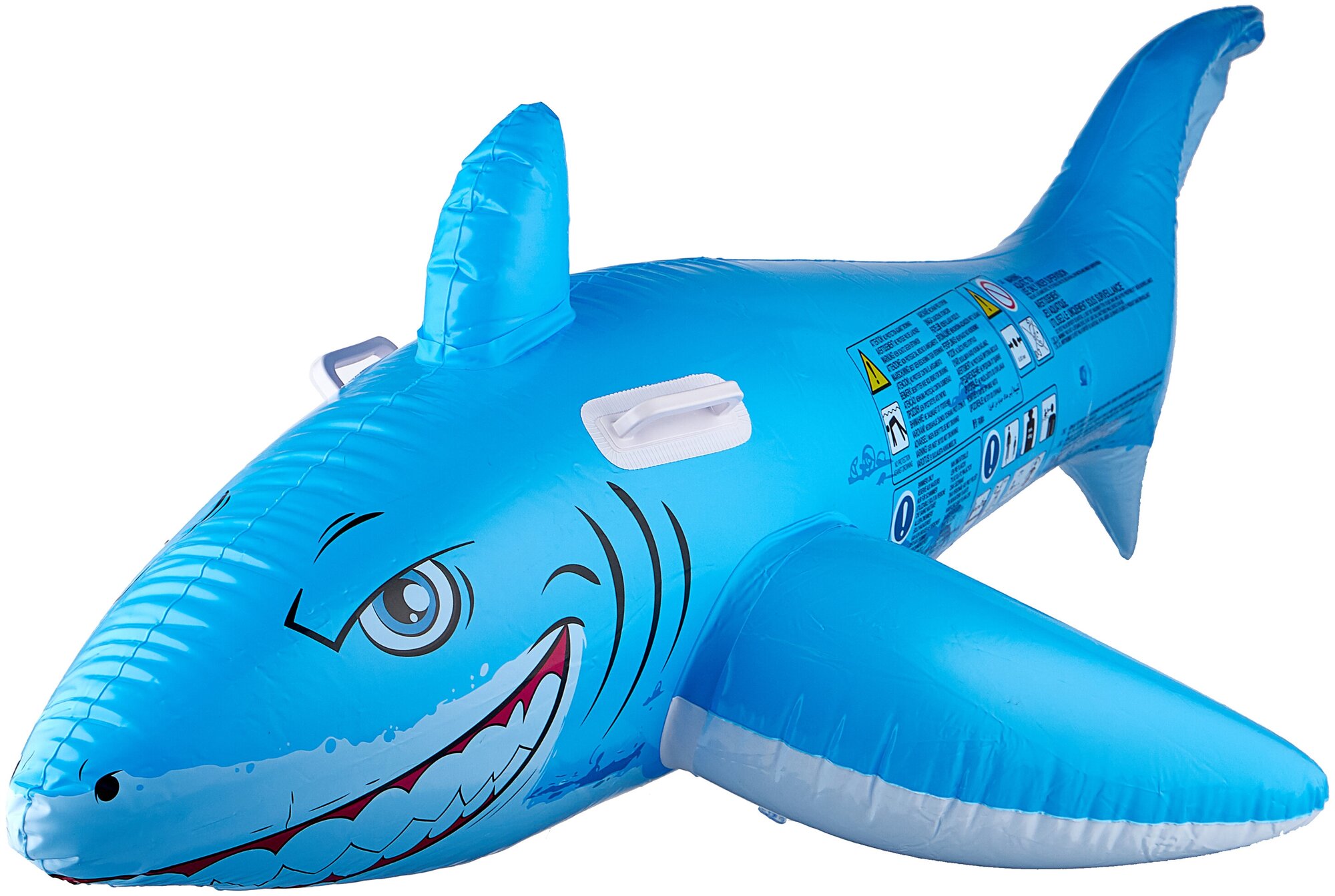 Надувная игрушка-наездник Bestway Большая белая акула 41032 BW, голубой