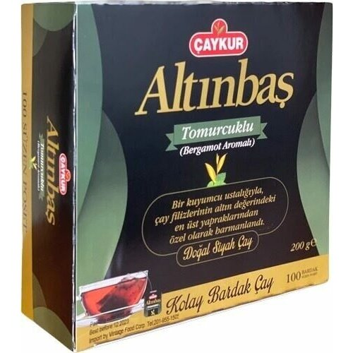 Чай черный с бергамотом в пакетах caykur Altinbas Турция 100 пак.